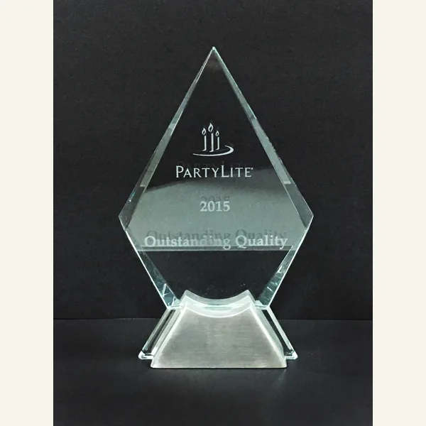 PartyLite 2015 Outstanding Quality crystal award