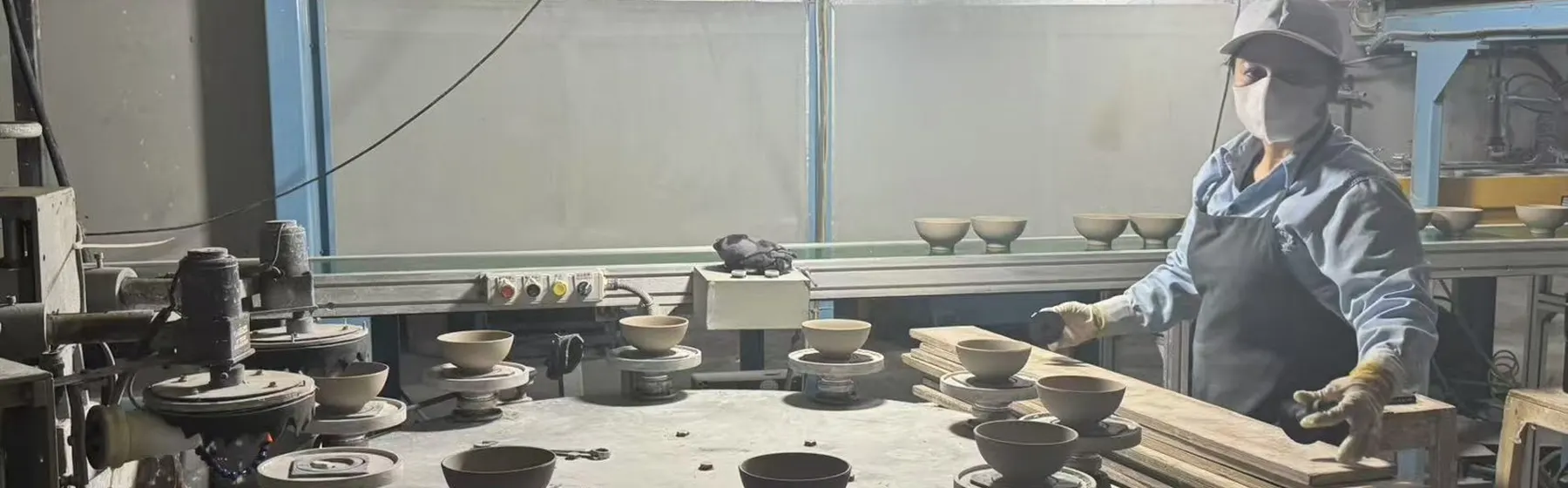Jigger forming line for stoneware in Vietnam