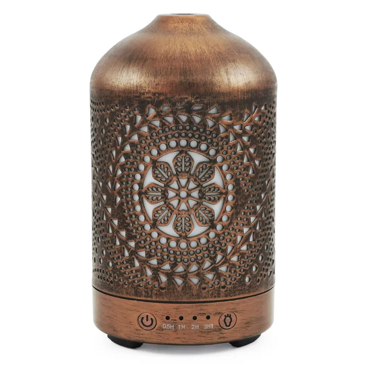 Antique bronze pierced metal ultrasonic diffuser